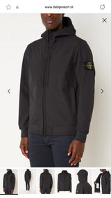 STONE ISLAND SOFTSHELL JACKET ZWART