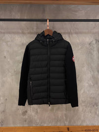 CANADA GOOSE TRICOT JACKET MET CAPUCHON ZWART