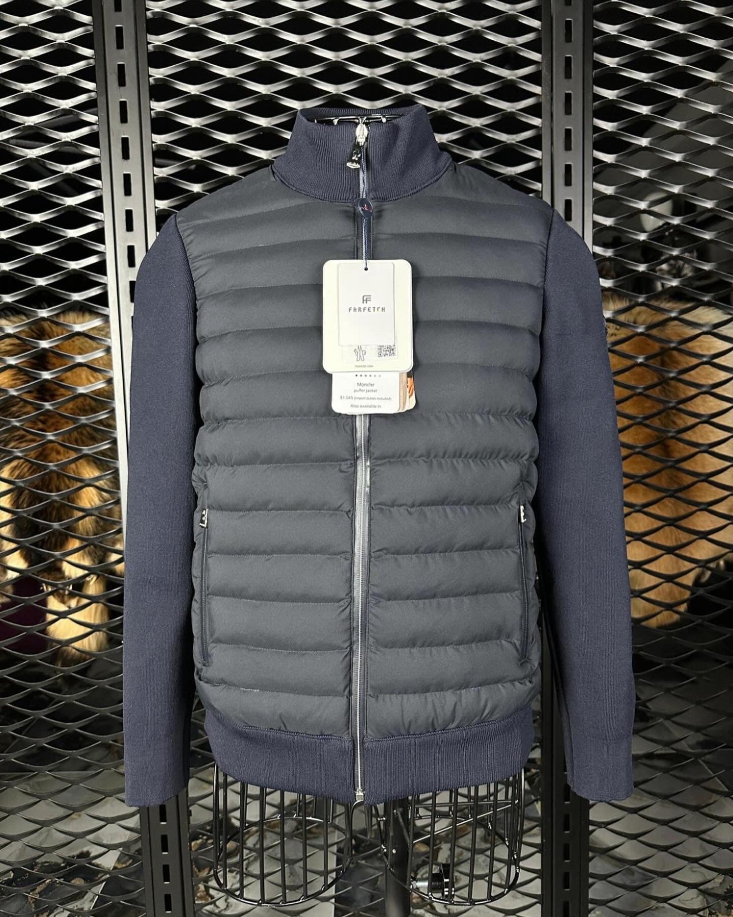 MONCLER CARDIGAN JACKET DONKER BLAUW