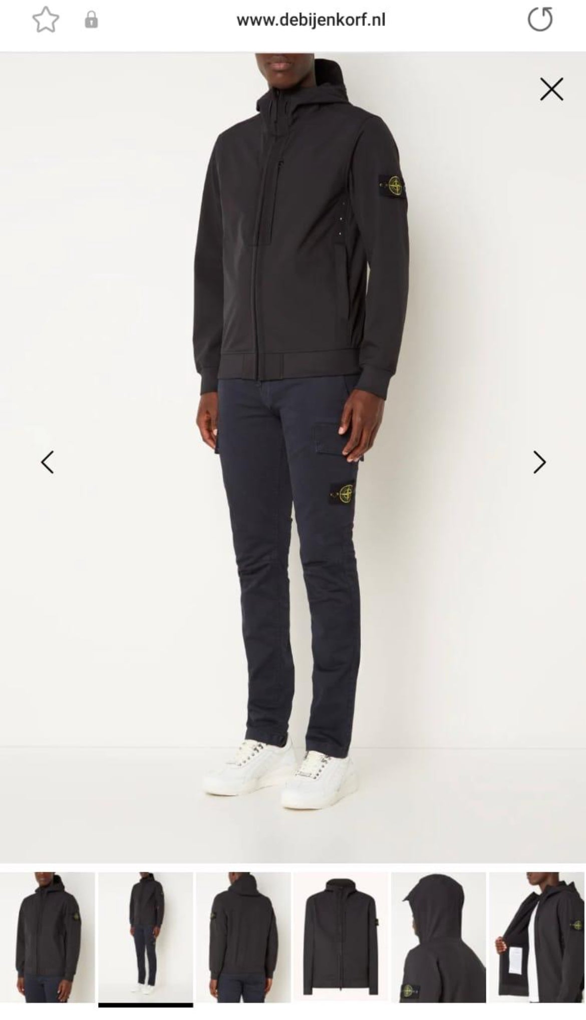 STONE ISLAND SOFTSHELL JACKET ZWART