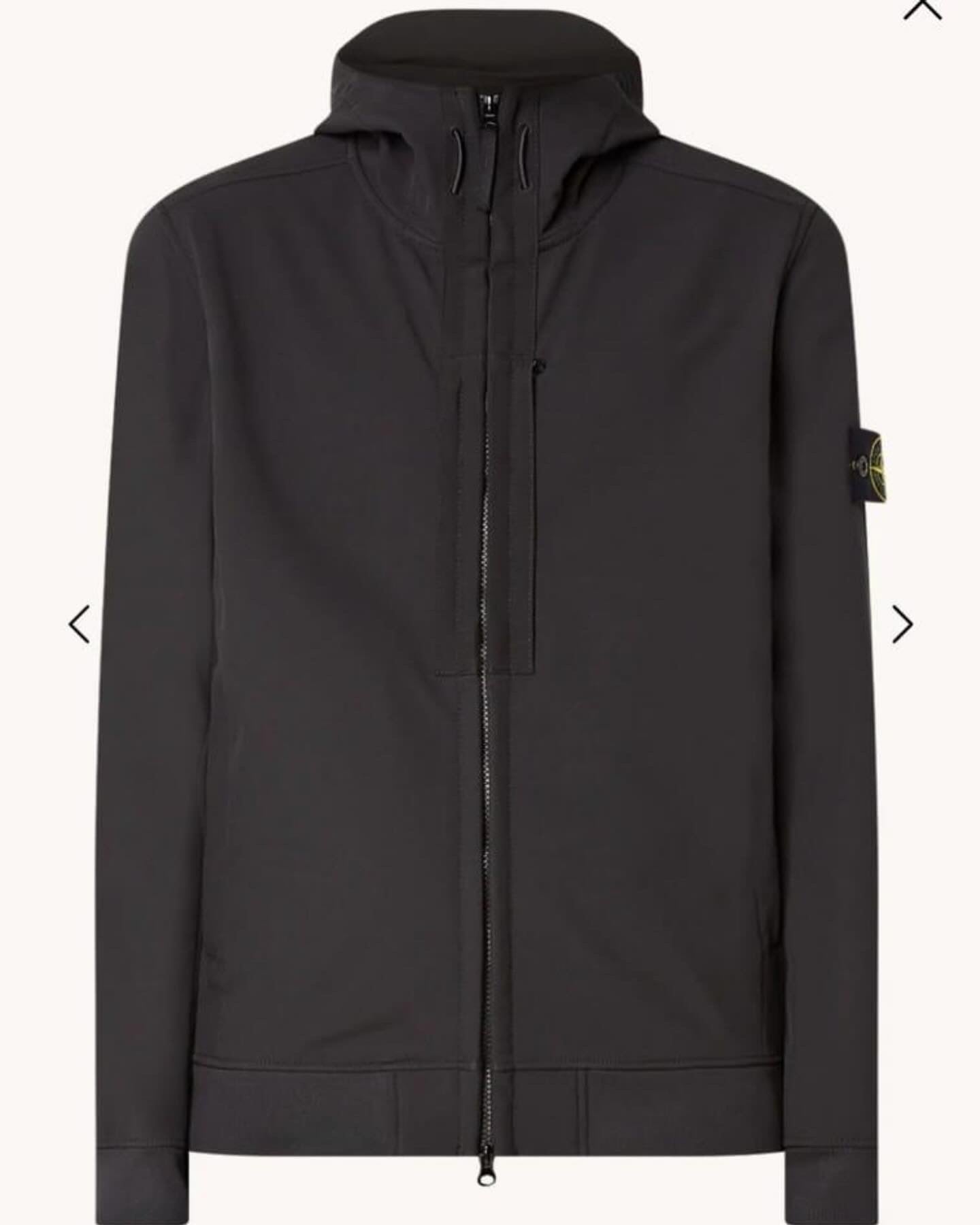 STONE ISLAND SOFTSHELL JACKET ZWART