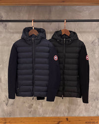 CANADA GOOSE TRICOT JACKET MET CAPUCHON ZWART