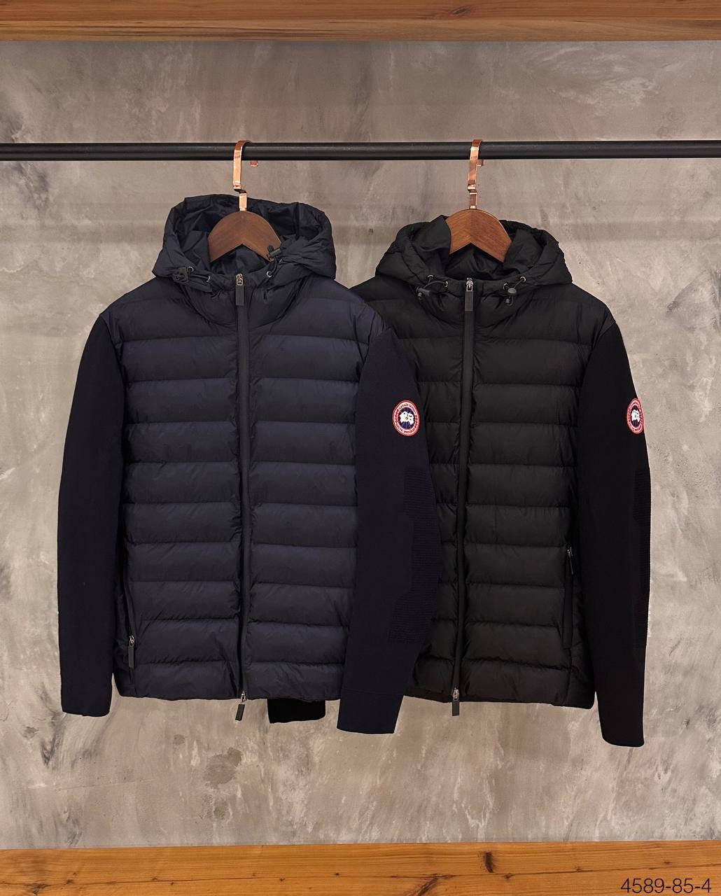 CANADA GOOSE TRICOT JACKET MET CAPUCHON ZWART