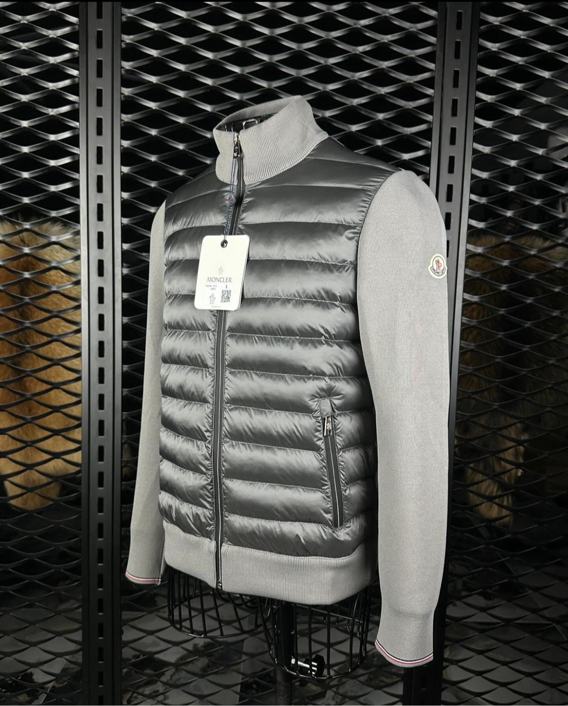 MONCLER CARDIGAN JACKET GRIJS