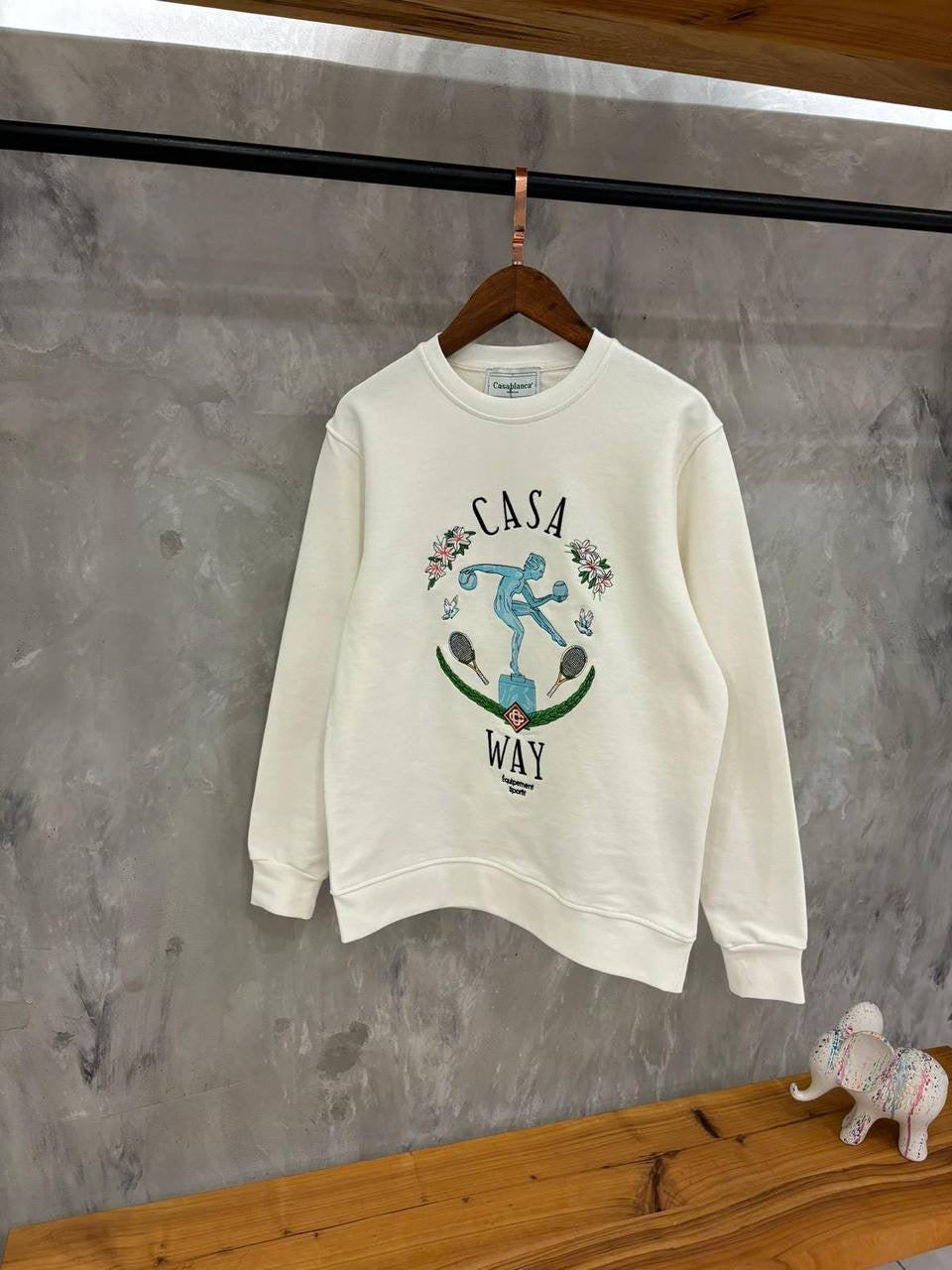 CASA SWEATER WIT GESTIKT