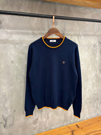 HERMES KNITWEAR LIGHT DONKER BLAUW