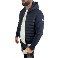 Moncler Triko Jacket met Capuchon Blauw